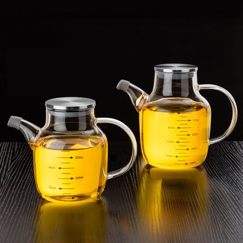 Porta Azeite e Vinagre em Vidro Borossilicato Hermético