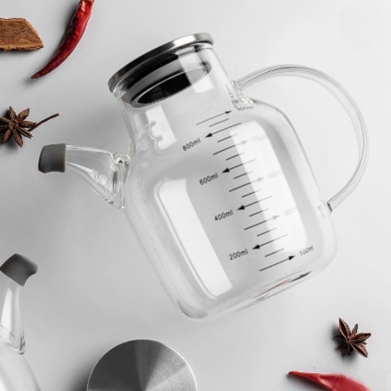 Porta Azeite e Vinagre em Vidro Borossilicato Hermético