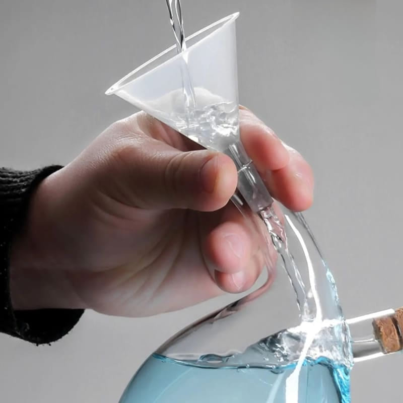 Porta Azeite e Vinagre em Vidro com Tampa de Cortiça 2 em 1