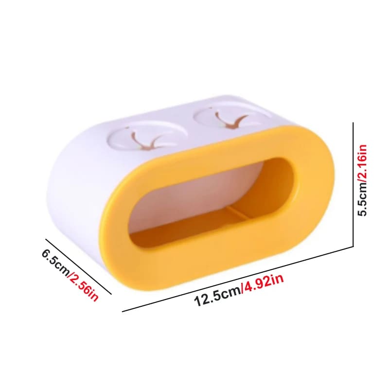 Porta Escova De Dente Adesivo Para Parede 2 Unidades