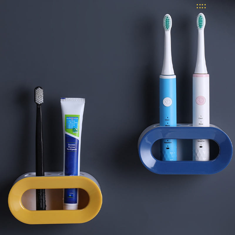 Porta Escova De Dente Adesivo Para Parede 2 Unidades