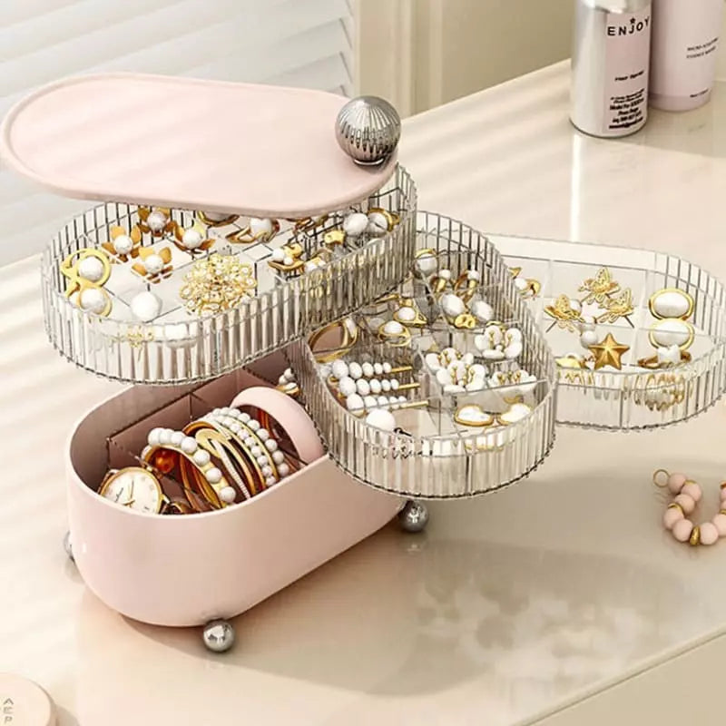 Porta-Joias em Acrílico Transparente com Divisórias