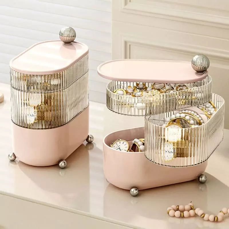 Porta-Joias em Acrílico Transparente com Divisórias