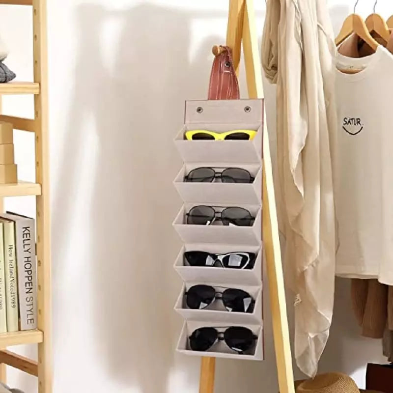 Porta-Óculos Organizador em Couro Forrado Com Flanela