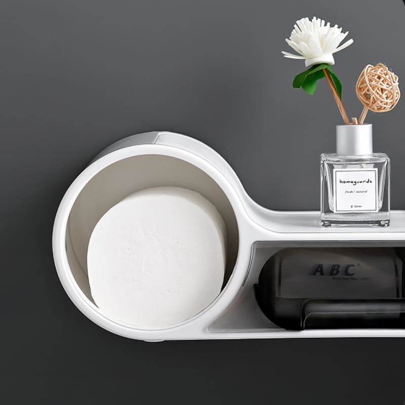 Porta Papel Higiênico Com Gaveta Minimalista e Adesivos