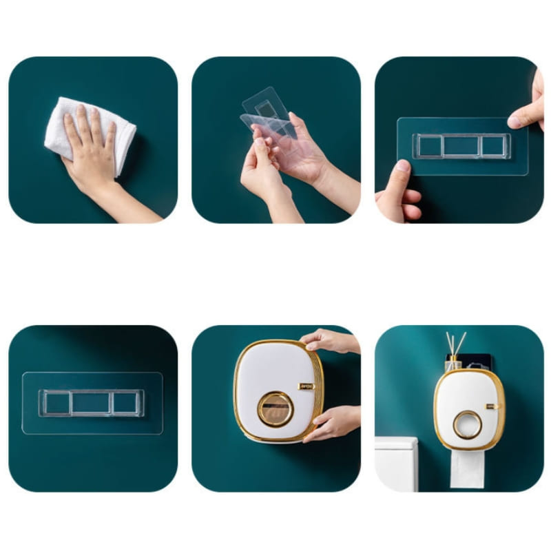 Porta Papel Higiênico De Parede À Prova D'Água Retro