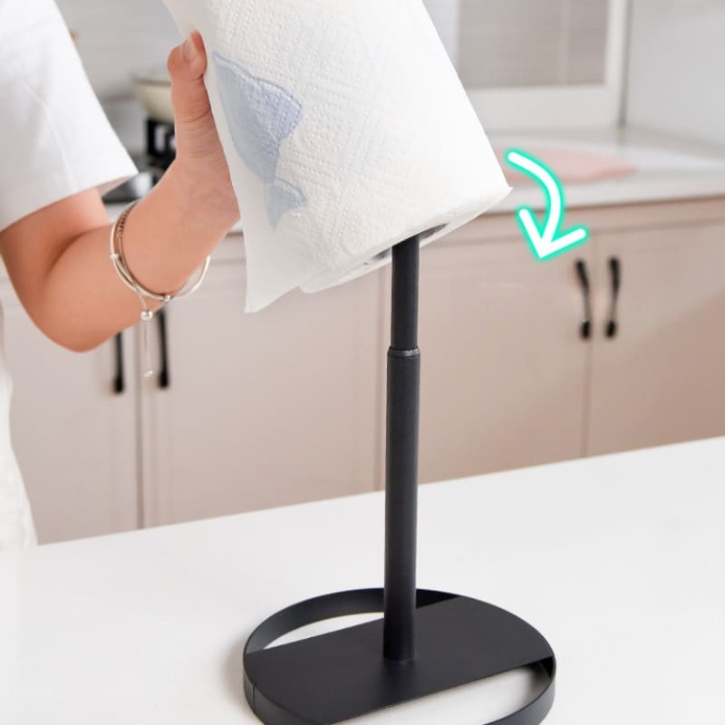 Porta-Guardanapo de Mesa para Rolo em Aço Inox Compacto