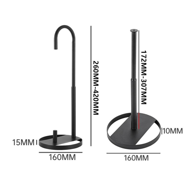 Porta-Guardanapo de Mesa para Rolo em Aço Inox Compacto