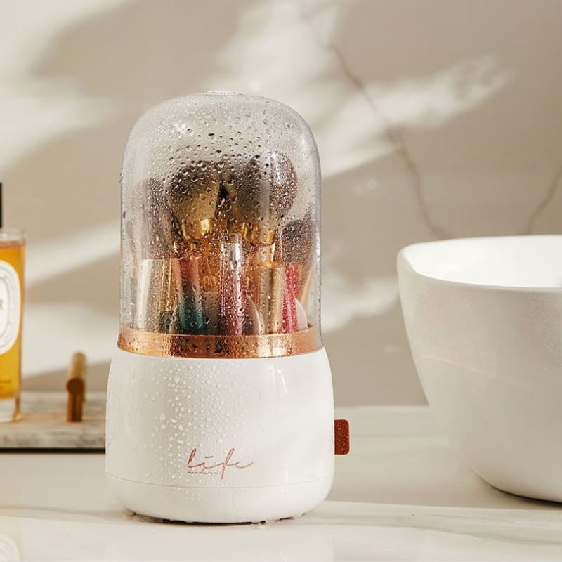 Porta Pincel Giratório em Acrílico Compacto Organizador