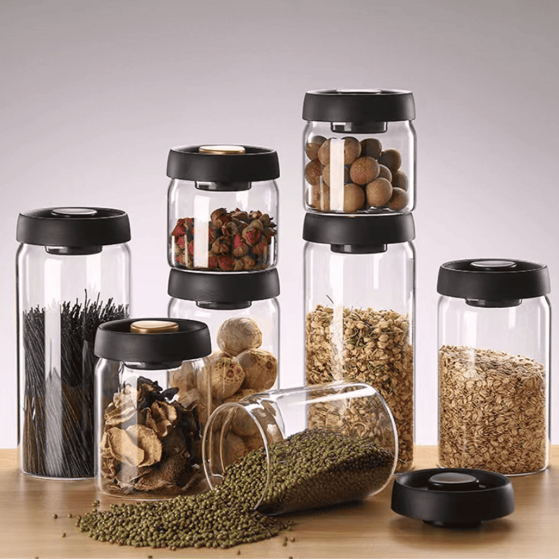 Pote de Vidro Borossilicato com Tampa Hermética a Vácuo