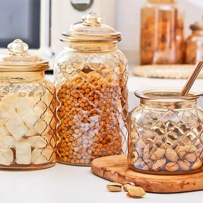 Potes de Vidro Herméticos com Tampa e Vedação de Silicone