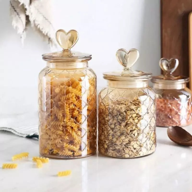 Potes de Vidro Herméticos com Tampa e Vedação de Silicone