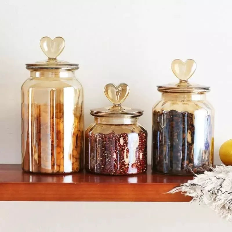 Potes de Vidro Herméticos com Tampa e Vedação de Silicone