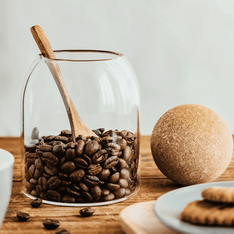 Potes de Vidro Borossilicato com Tampa de Cortiça