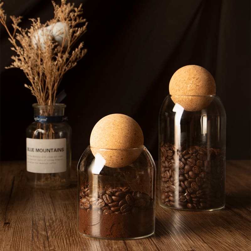 Potes de Vidro Borossilicato com Tampa de Cortiça