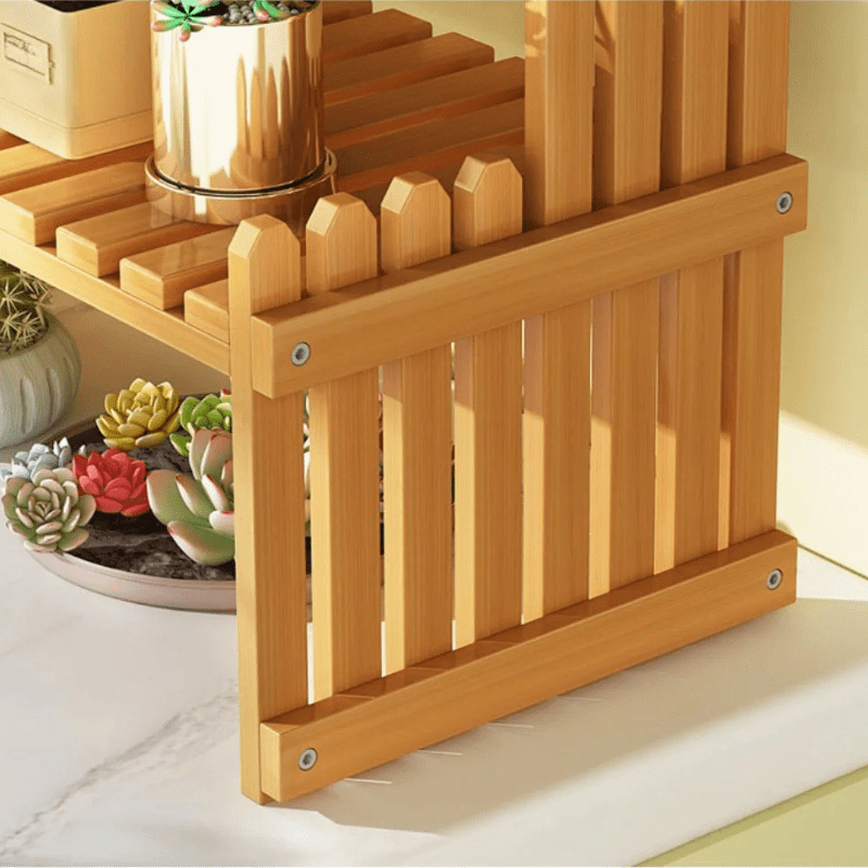 Prateleira de Madeira Envernizada Multiuso para Plantas