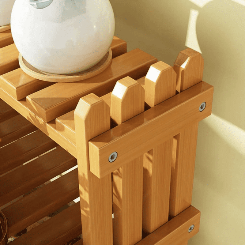 Prateleira de Madeira Envernizada Multiuso para Plantas