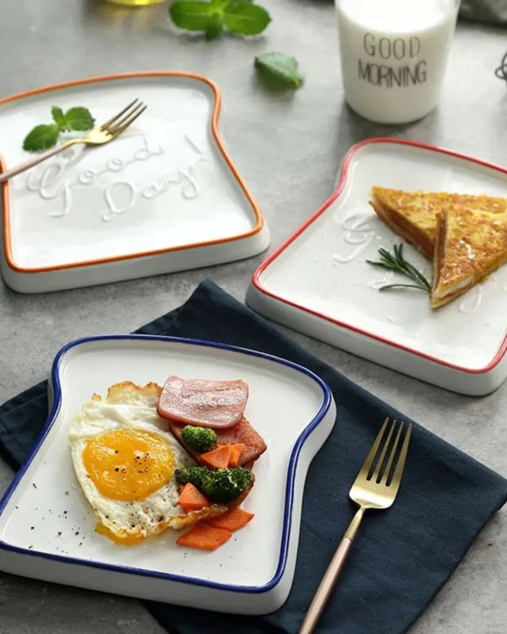 Prato de Cerâmica Formato Pão Para Café e Sobremesa