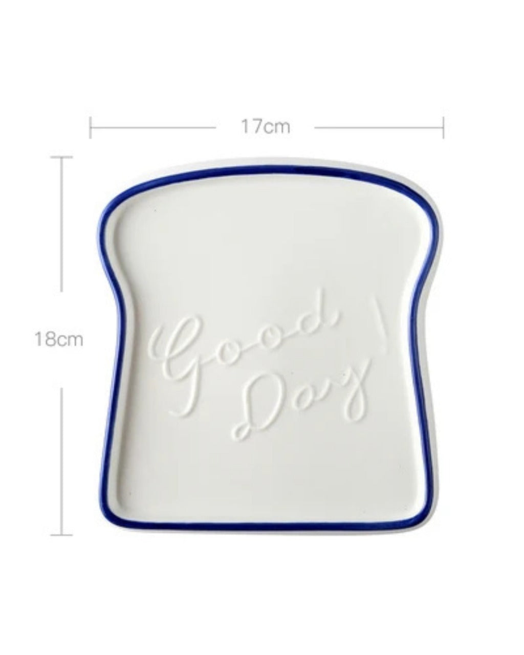 Prato de Cerâmica Formato Pão Para Café e Sobremesa