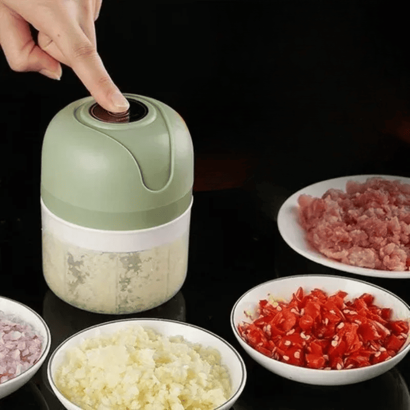 Processador Mini Elétrico USB Portátil Lâminas Inox