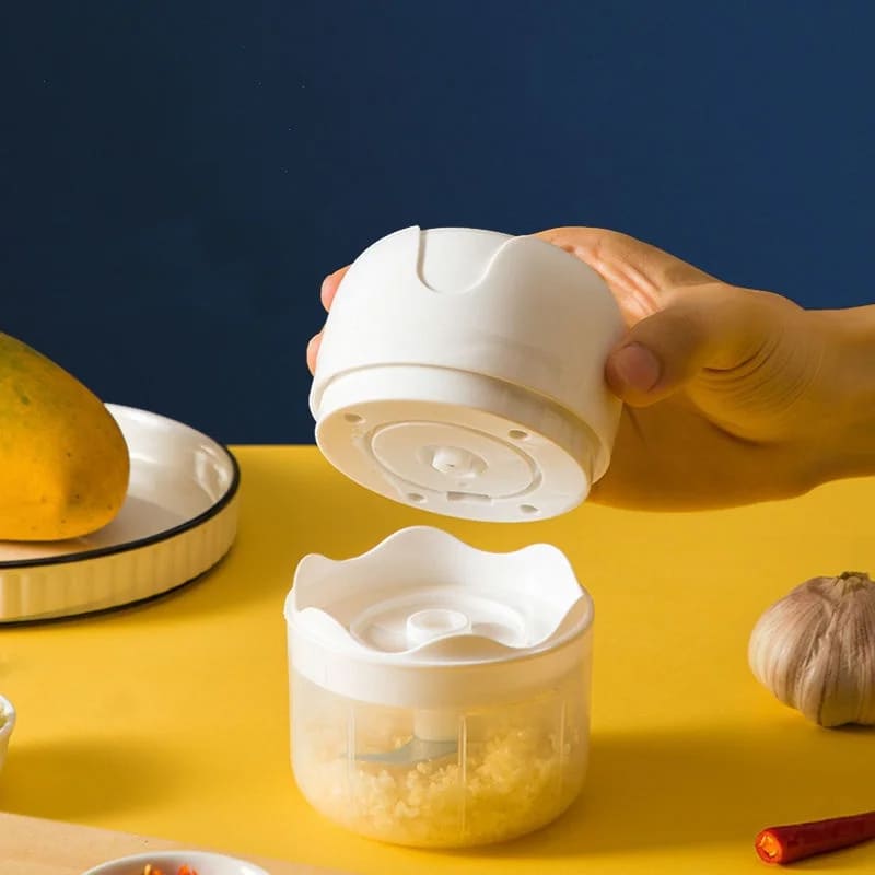 Processador Mini Elétrico USB Portátil Lâminas Inox