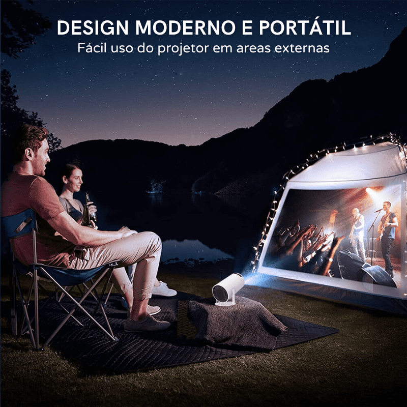 Projetor Portátil 4K Ultra HD Compacto Cinema Multimídia