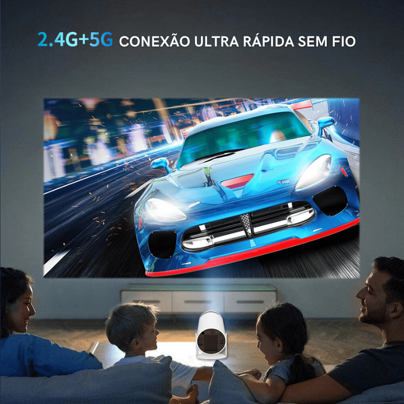 Projetor Portátil 4K Ultra HD Compacto Cinema Multimídia