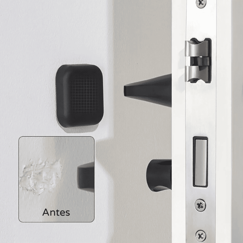Protetor de Porta em Silicone Antiimpacto com Adesivo 3M