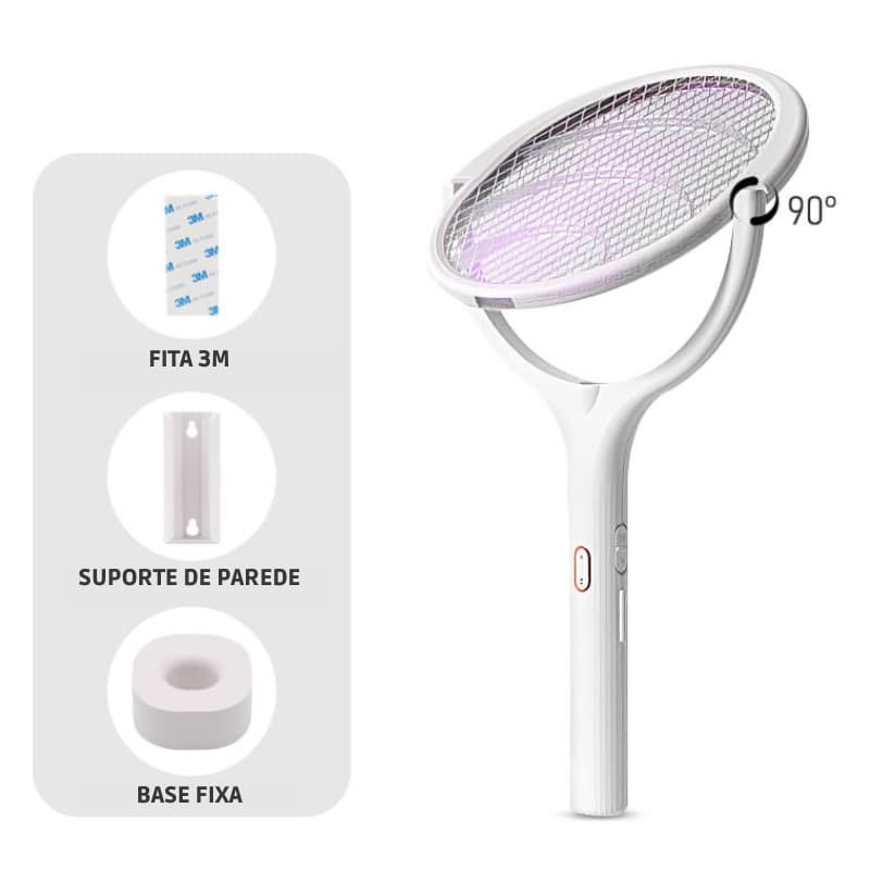 Raquete Elétrica e Armadilha com Lâmpada Noturna