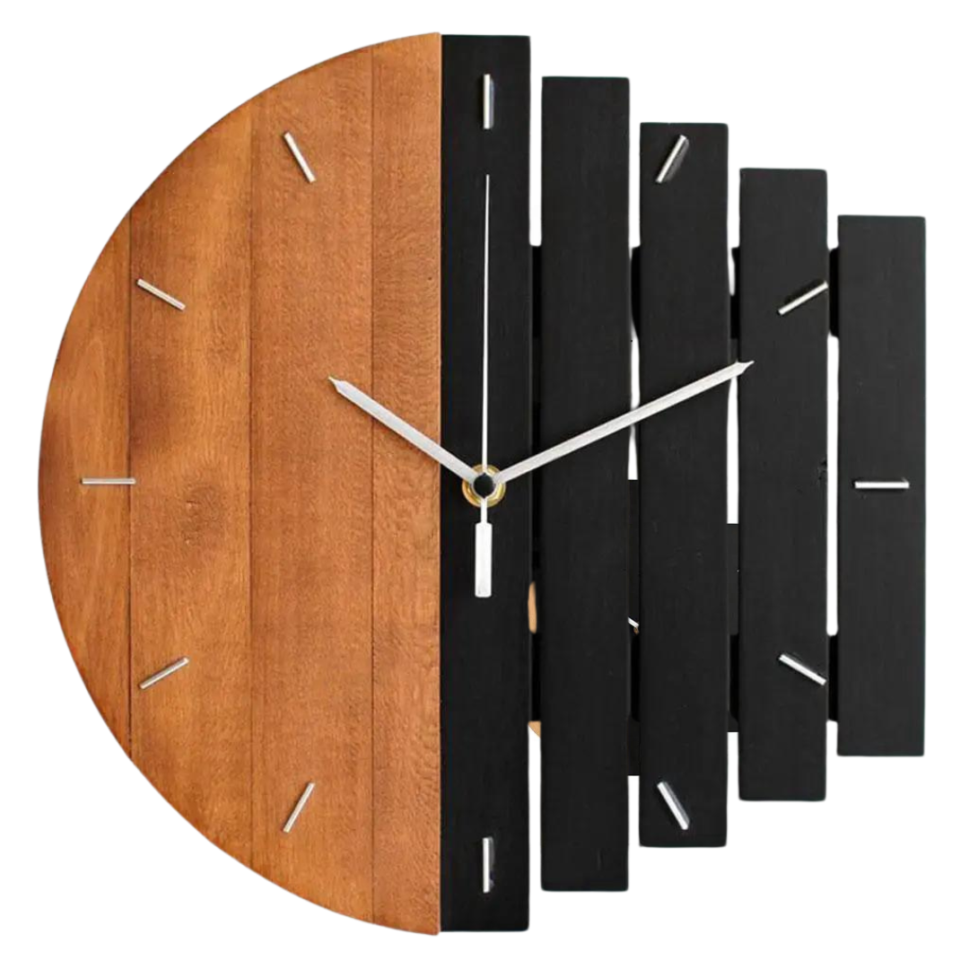 Relógio de Parede Moderno em Metal com Design Elegante