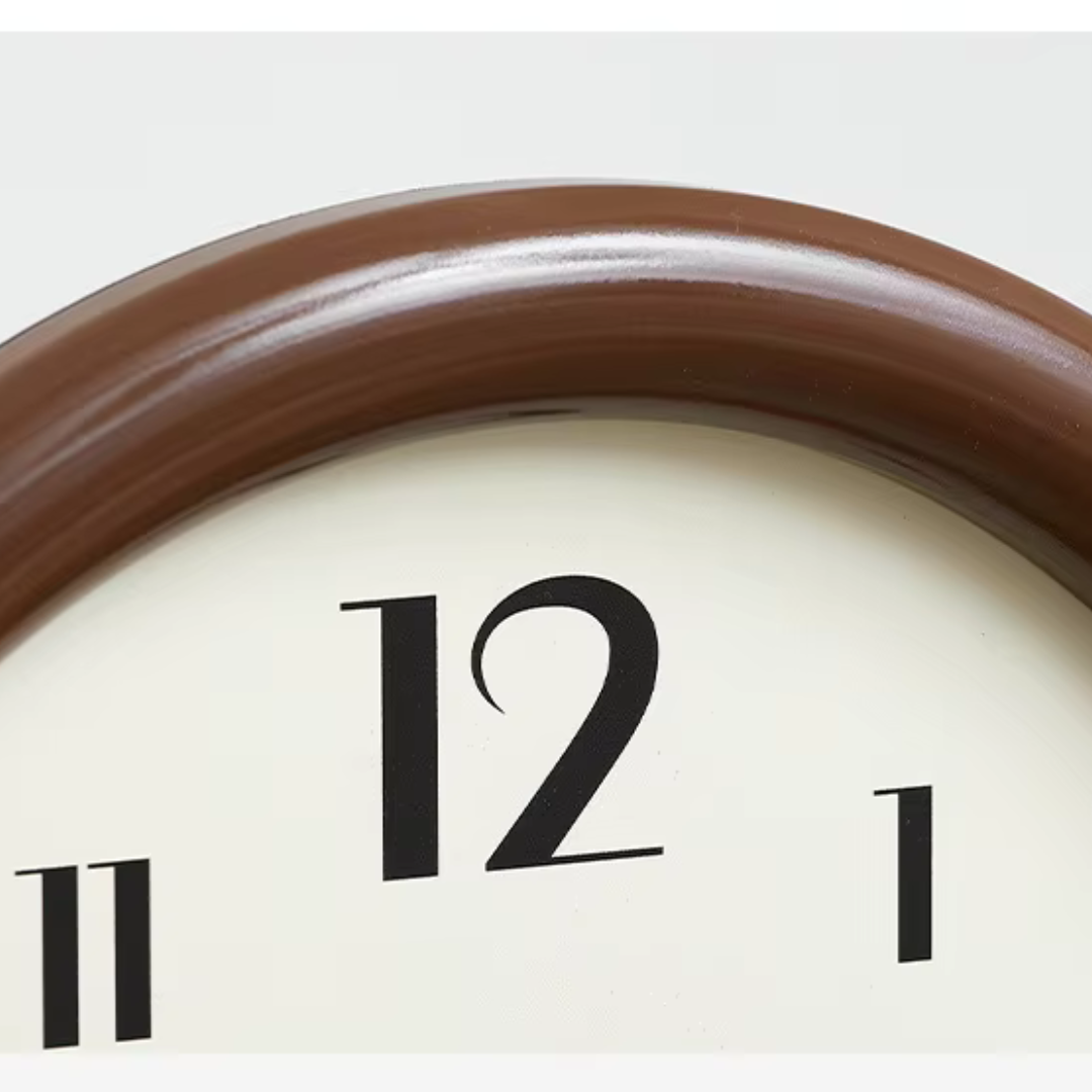 Relógio De Parede Oscilante Em Bambu E Madeira Orgânica