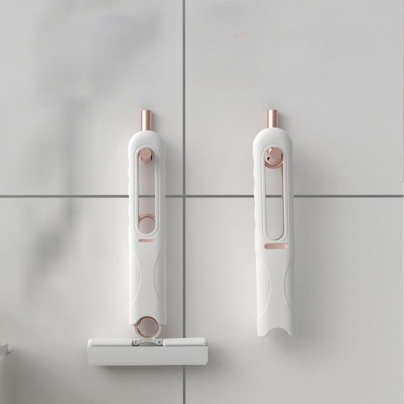 Esfregão Mini Mop com Esponja Absorvente e Cabeça Retrátil
