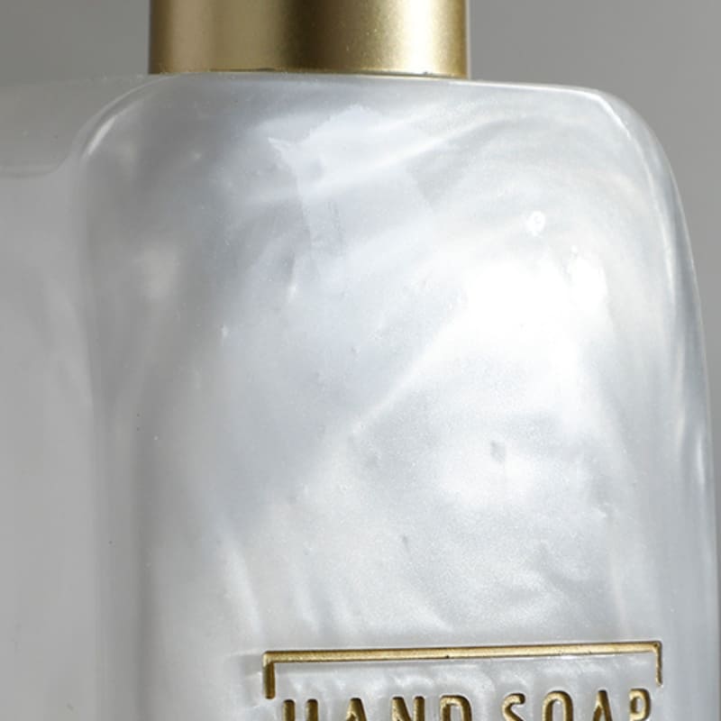 Kit Banheiro em Resina com Acabamento Dourado 3 Peças