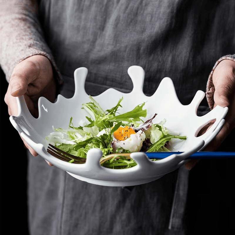 Saladeira de Cerâmica Irregular para Mesa Posta Sofisticada