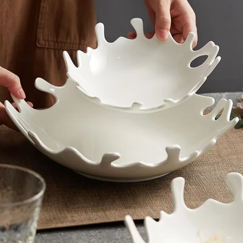 Saladeira de Cerâmica Irregular para Mesa Posta Sofisticada