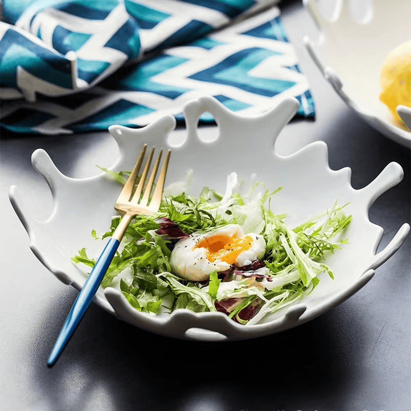 Saladeira de Cerâmica Irregular para Mesa Posta Sofisticada