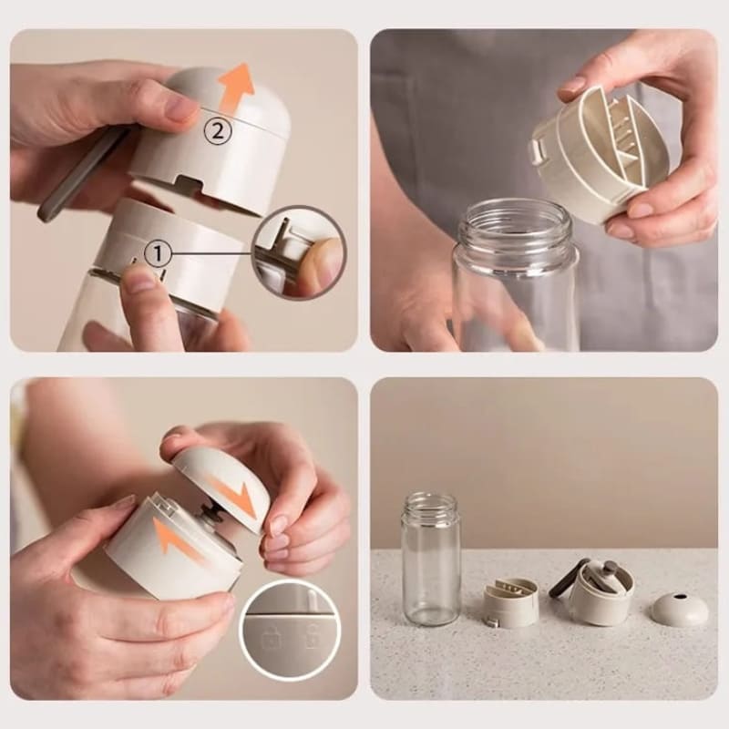 Saleiro em Vidro com Medidor e Tampa Vedante Prático