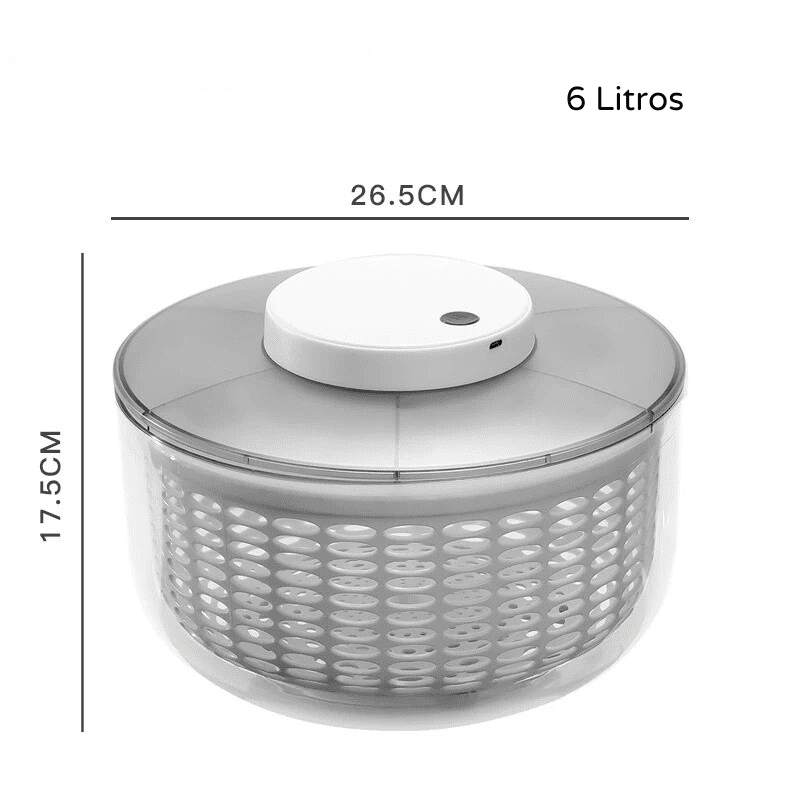 Secador de Salada Elétrico Centrífuga Recarregável