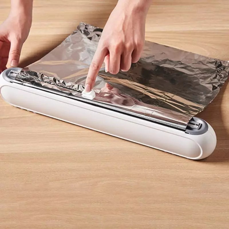 Suporte para Papel Filme com Base Magnética e Corte Duplo