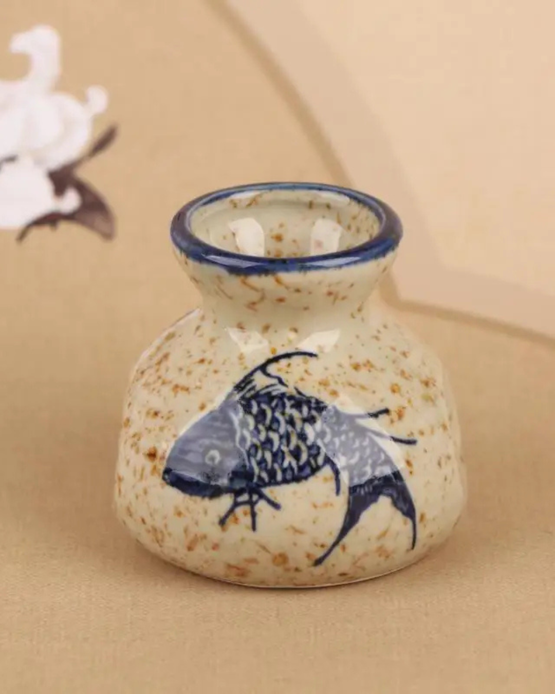 Suporte de Palito de Cerâmica Estilo Chinês Delicado