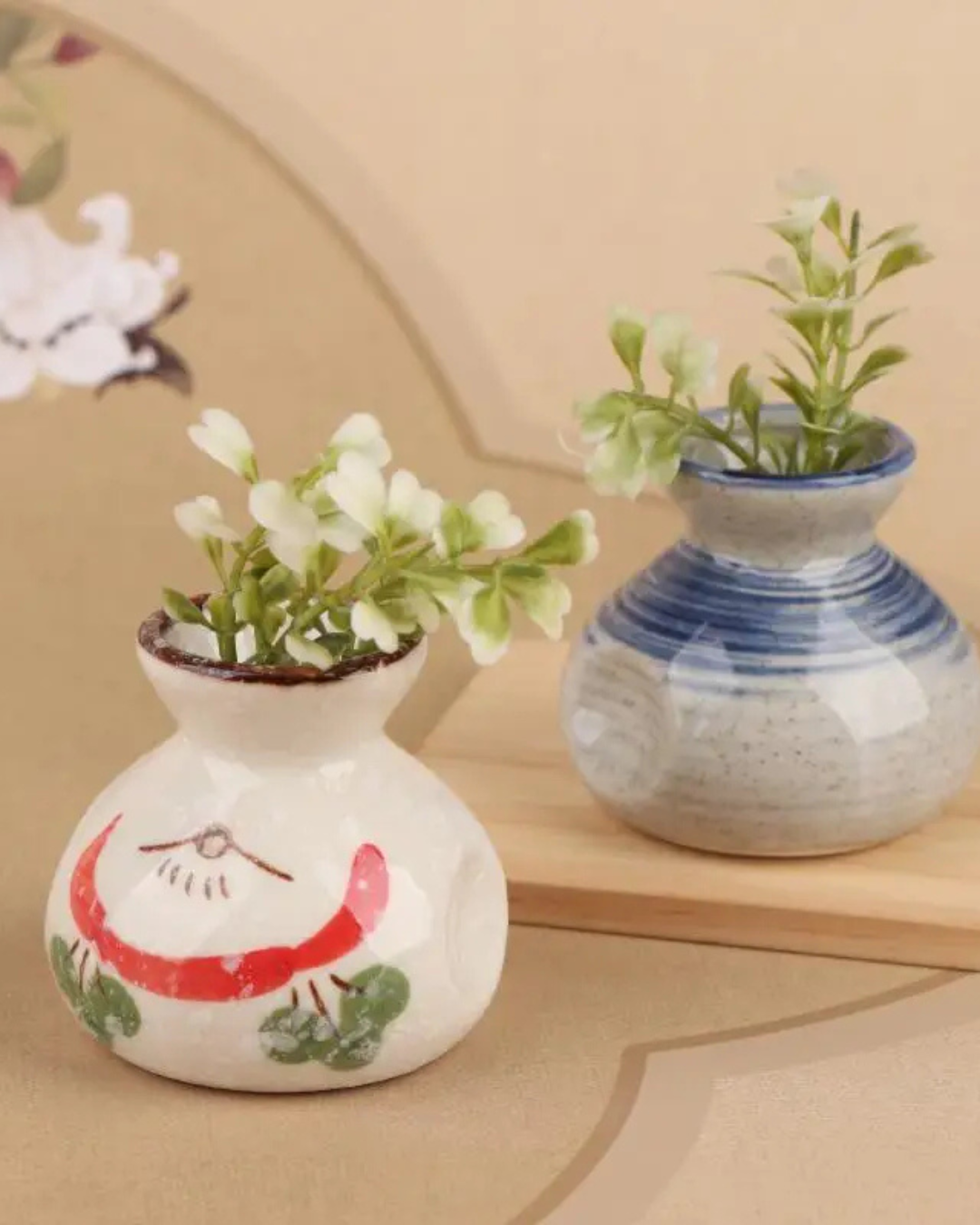 Suporte de Palito de Cerâmica Estilo Chinês Delicado