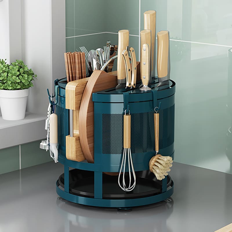 Suporte para Facas e Utensílios com Compartimentos e Alça