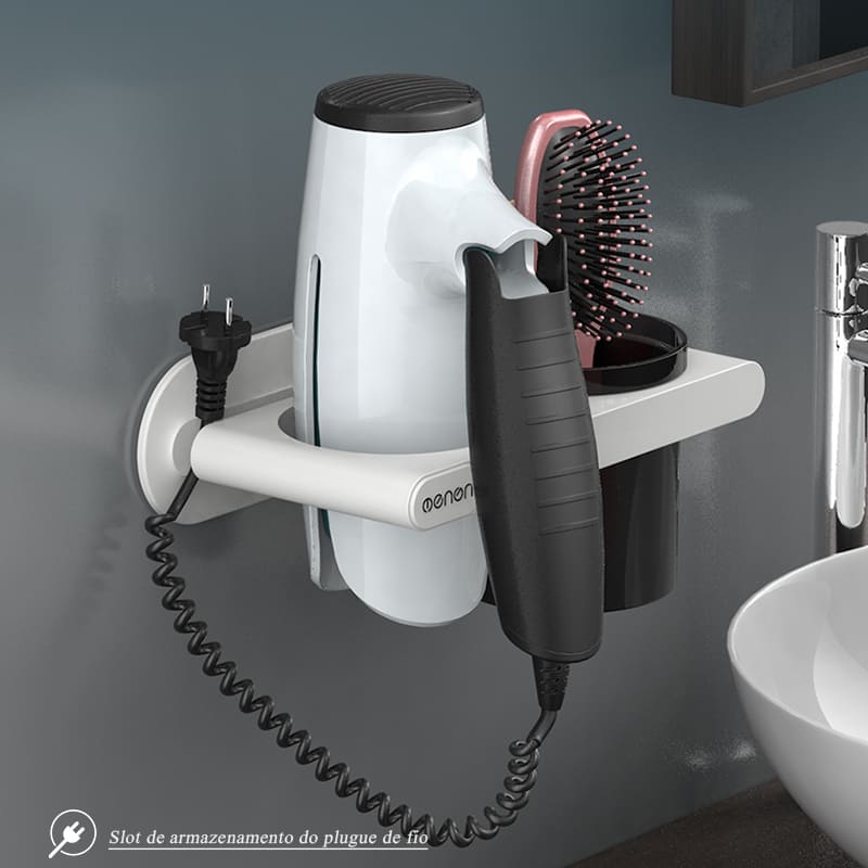 Suporte de Parede para Secador em Aço Inox Compacto