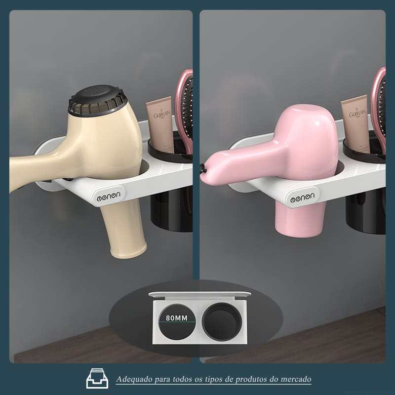 Suporte de Parede para Secador em Aço Inox Compacto