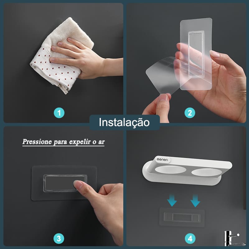 Suporte de Parede para Secador em Aço Inox Compacto