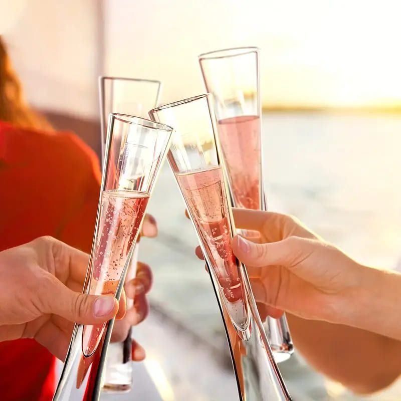 Taça de Champanhe em Cristal Levigado para Espumantes