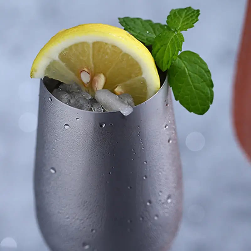 Taça de Champanhe Inox Colorida Inquebrável Espumante