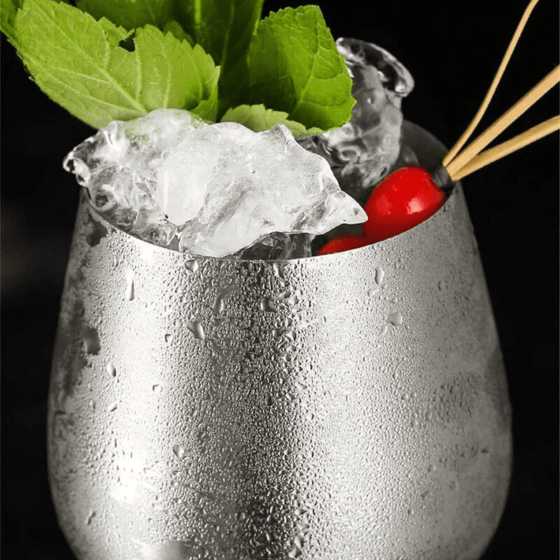 Taça de Vinho Inox Inquebrável Colorida Sofisticada 4 Cores