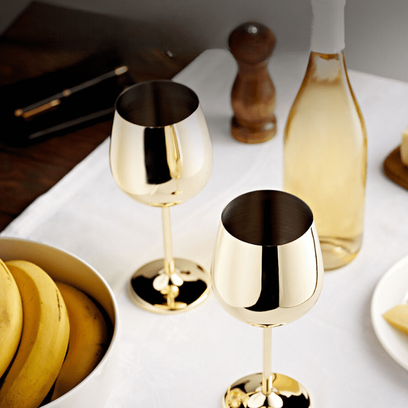 Taça de Vinho Inox Inquebrável Colorida Sofisticada 4 Cores