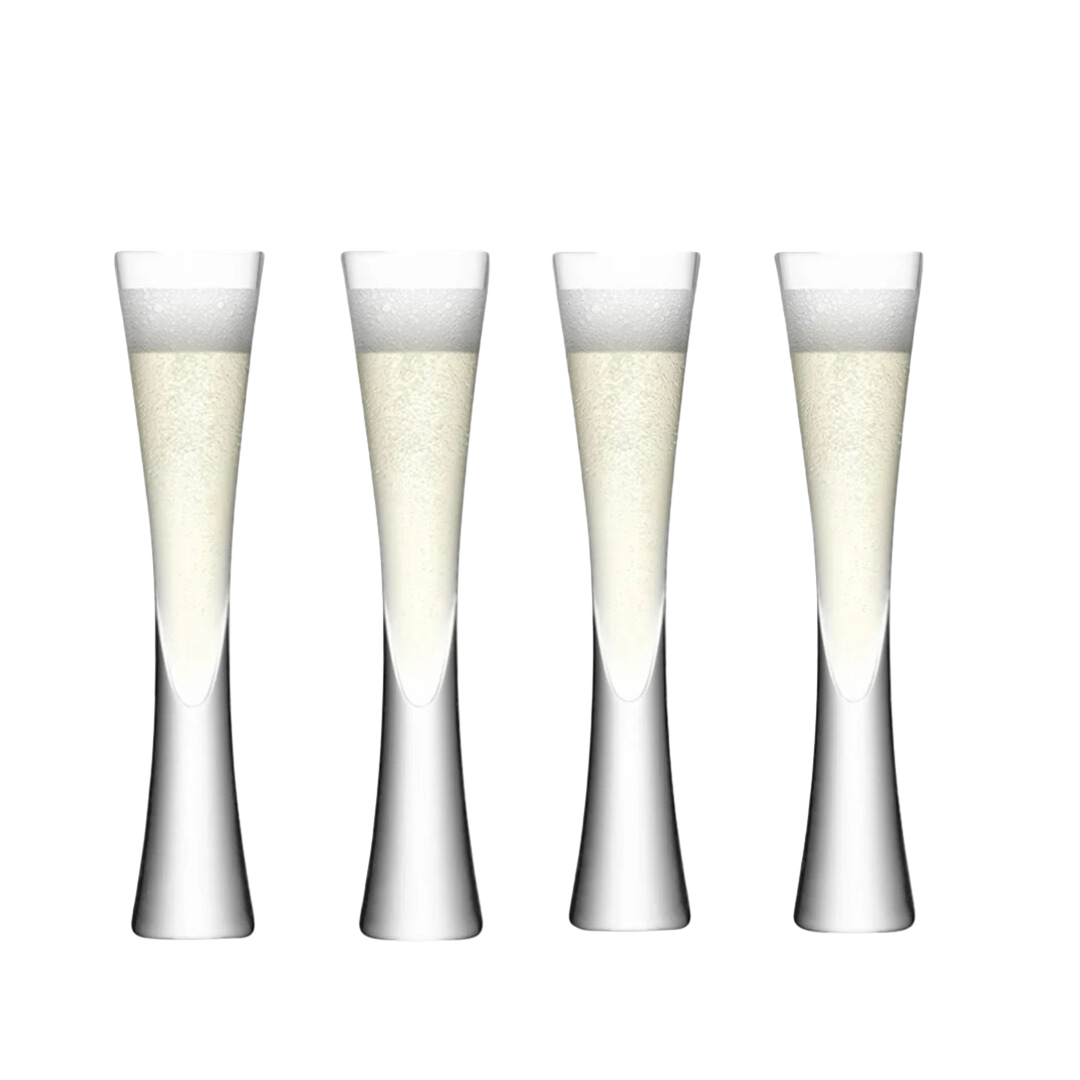 Taças De Champanhe Em Vidro Tulipa Conjunto 6 Peças